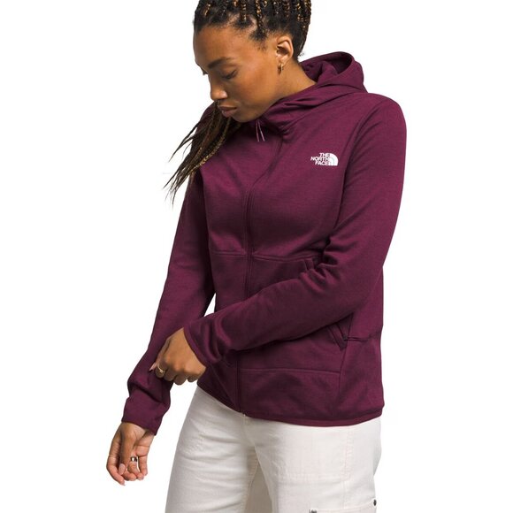 The North Face Tops - The North Face Burgundy Red Full Zip Hoodie Jacket Women's Size XL